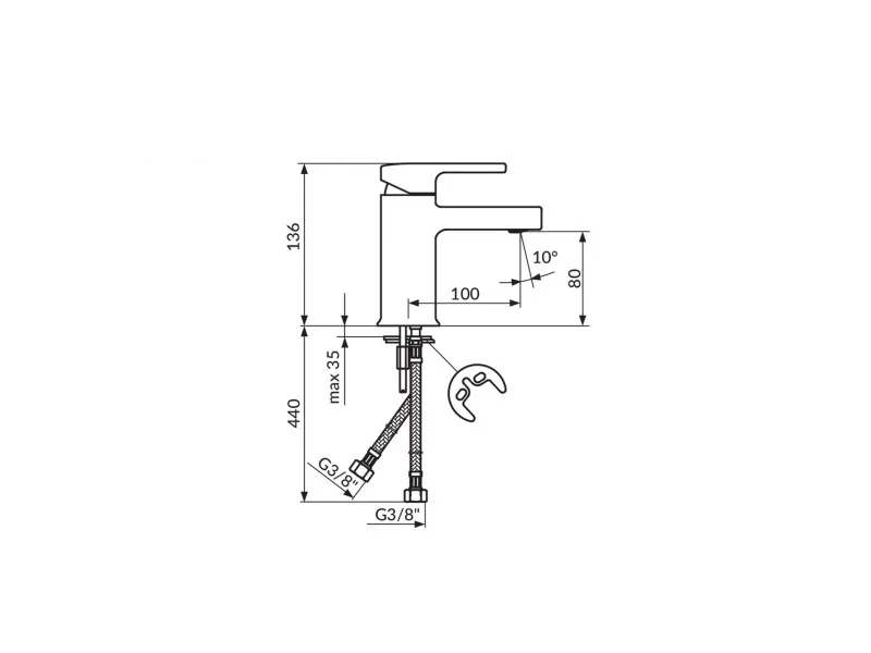 Rosan B2 Baterija Za Lavabo Jb30101 