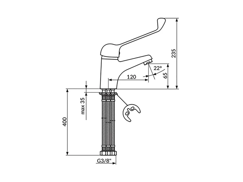 Rosan King Baterija Za Lavabo - Lekarska - 3 Cevi J30L003 