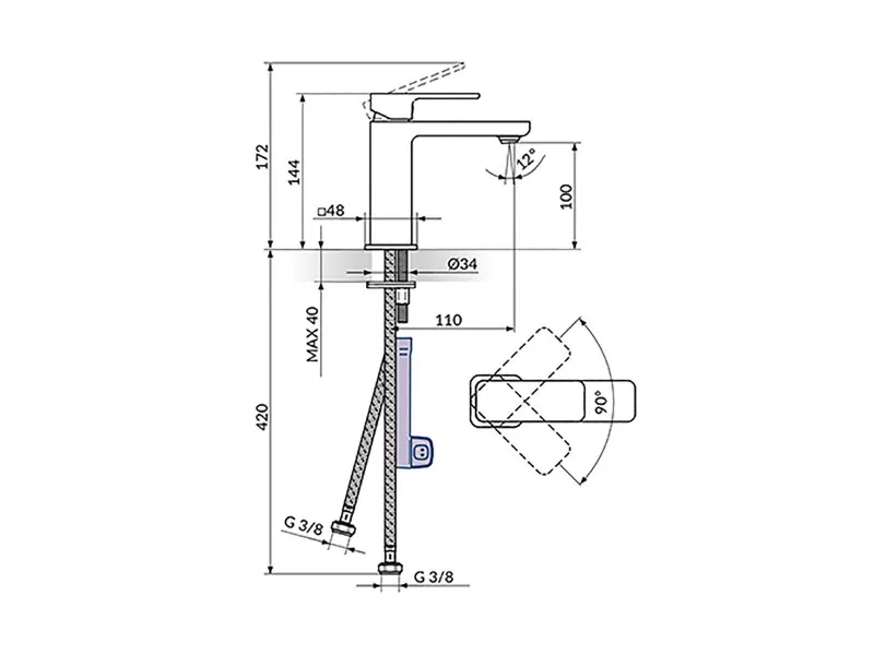 Stolz S2 Baterija Za Lavabo 230201 