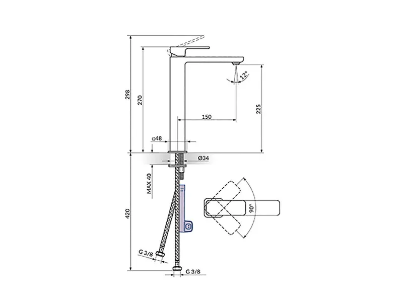 Stolz S2 Baterija Za Lavabo L 230209 