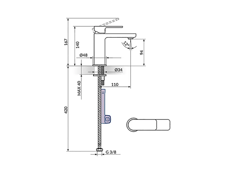 Rosan Baterija Za Lavabo Hladna Voda 254101 