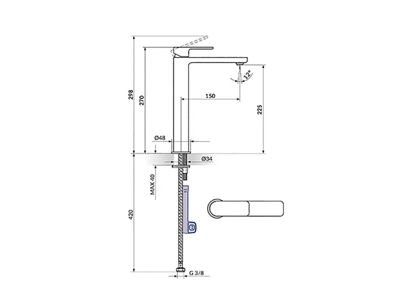 Rosan Baterija Za Lavabo L Hladna Voda 254109 