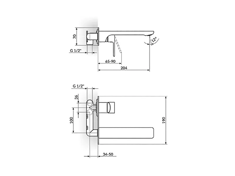 Stolz S2 Uzidna Baterija Za Lavabo 231401 