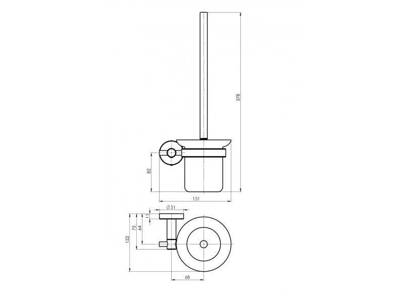 RUBINETA ROTE DRZAC WC CETKE 670124 