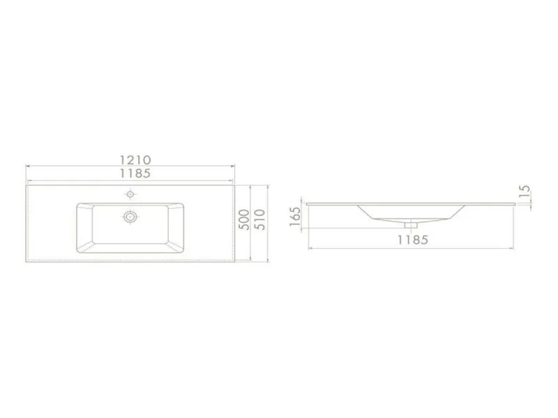 TURKUAZ IBIZA 121 CM LAVABO 50600 U 