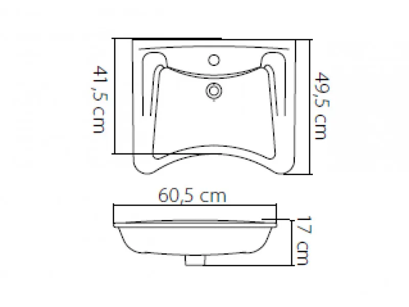 TURKUAZ PP LAVABO ZA INVALIDE 17100 U 