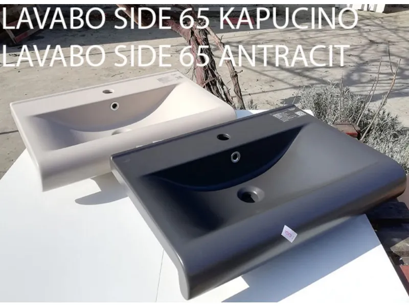 TURKUAZ SIDE 65 CM LAVABO KAPUCINO MAT 61508 U 