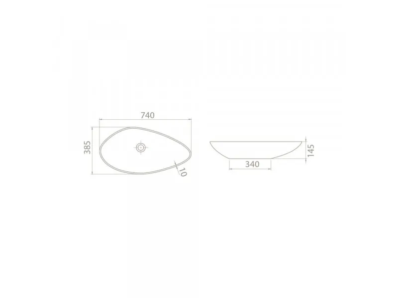 TURKUAZ OLIVE 74 cm LAVABO ANTRACIT MAT 71309 