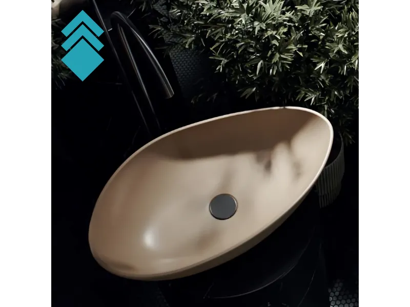 TURKUAZ OLIVE 74 cm LAVABO KAPUCINO MAT 71308 
