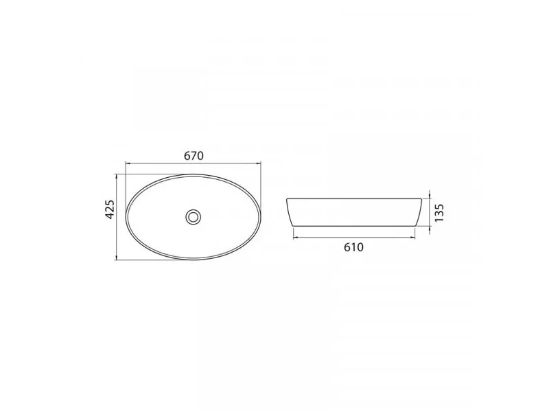 TURKUAZ ONE 67 cm LAVABO 76200 