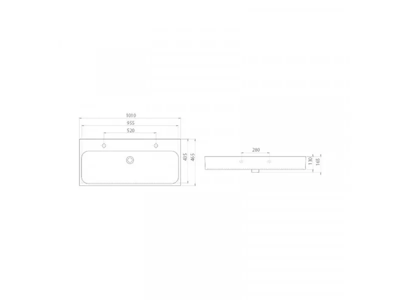 TURKUAZ PINTO 100 CM LAVABO SA 2 RUPE 80500 U 