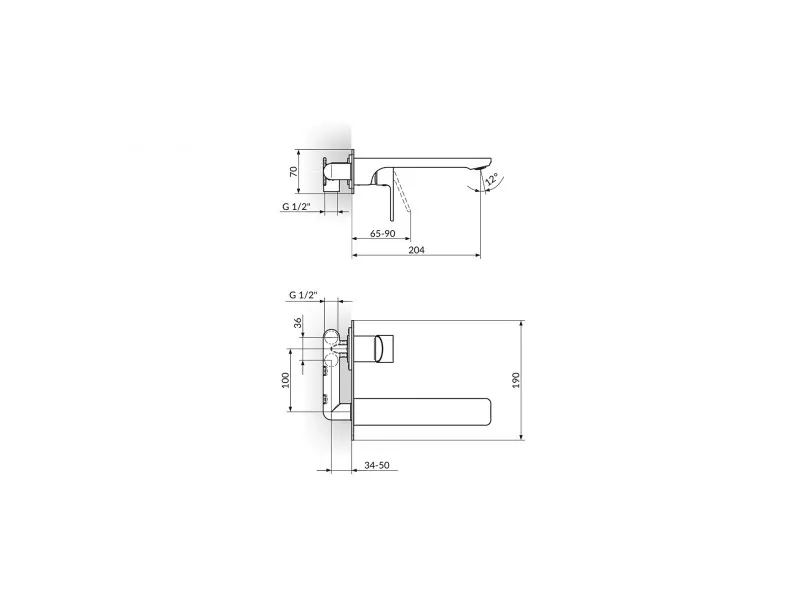 Stolz S2 Black Uzidna Baterija Za Lavabo 231401B 