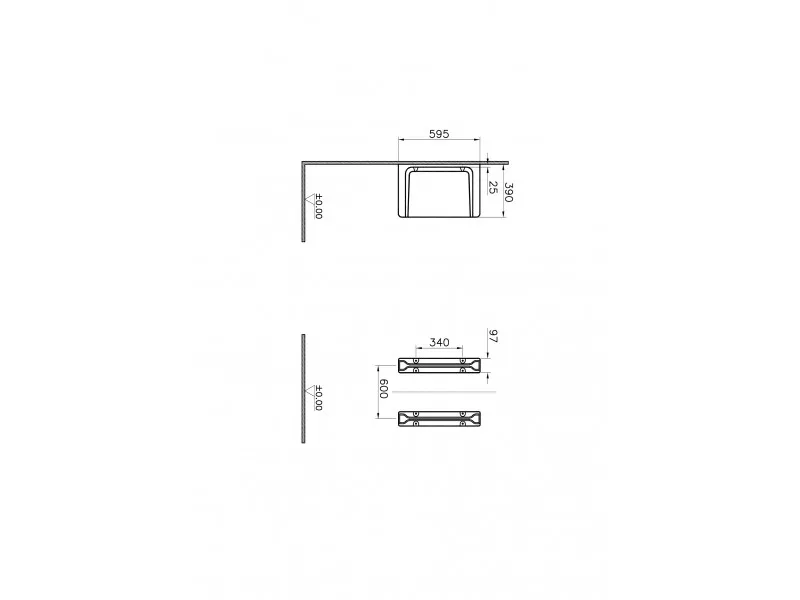 VITRA PISOARSKA PREGRADA ARKITEKT 5172L003-0155 