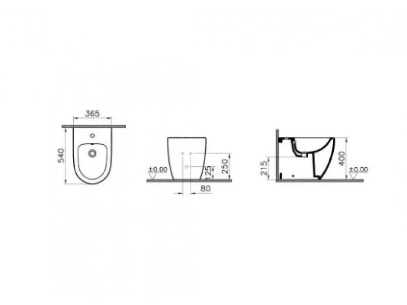 VITRA BIDE SENTO BTW 5986B003-0288 