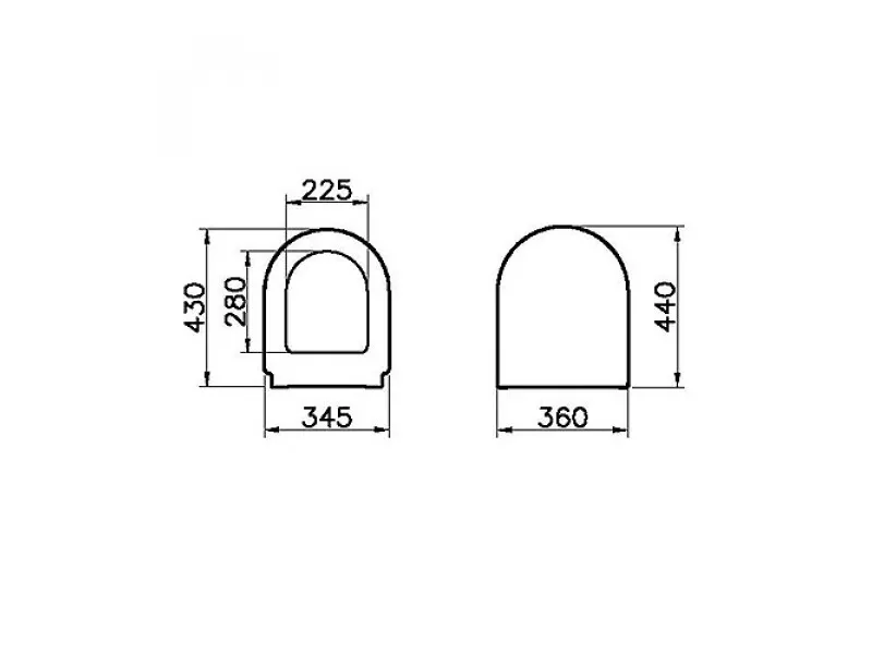 VITRA WC DASKA ZENTRUM DUROPLAST SOFT CLOSE 94-003-009 