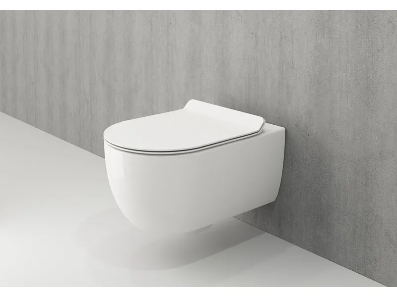 BOCCHI V-TONDO RIMLESS KONZOLNA SOLJA SA DASKOM SJAJNA BELA 1416-001-0129 