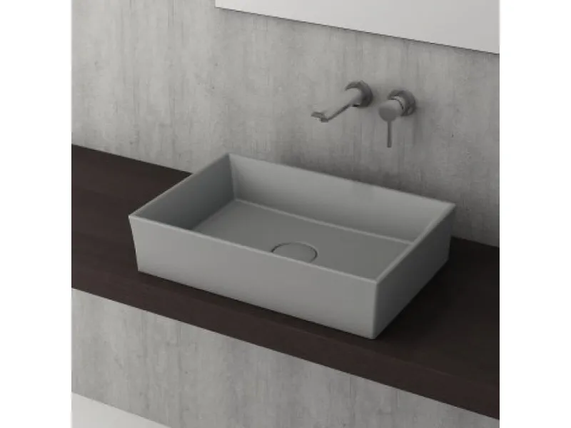 BOCCHI VESSEL DİKDÖRTGEN LAVABO 56X38 CM -MAT SIVA 1172-006-0125 