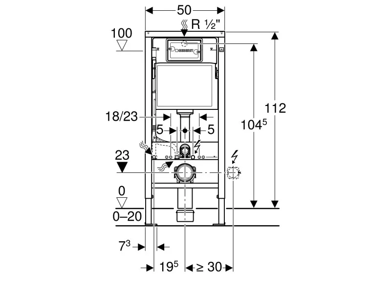 SET GEBERIT UG 458.112.46.1 VK MAT(08468),SOLJA BOCCHI(25697),DASKA(26410) 