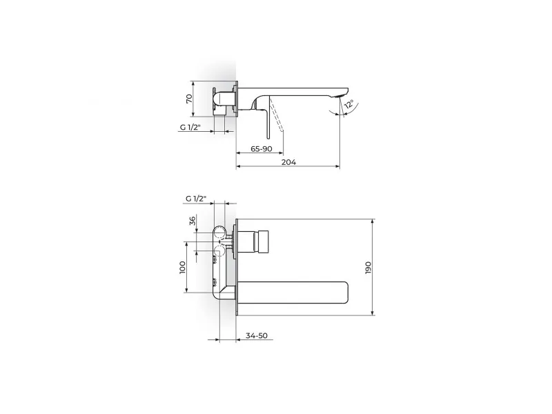 Rosan Uzidna Baterija Za Lavabo Jq31401Bb 