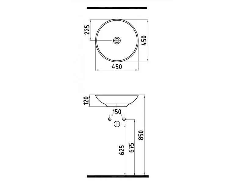 Bien HRLG04501FD0W3000 Harmony nadgradni umivaonik 45x45 cm, bez rupe beli 