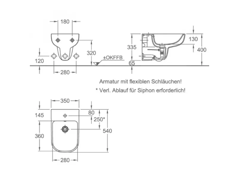 Geberit  Smyle konzolni bide 500.216.01.1 