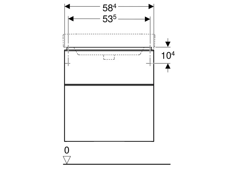 Geberit Smyle Square ormarić beli, sjaj, 58,4x61,7x47 cm 500.352.00.1 