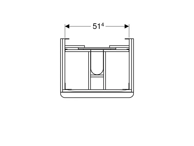 Geberit Smyle Square ormarić beli, sjaj, 58,4x61,7x47 cm 500.352.00.1 