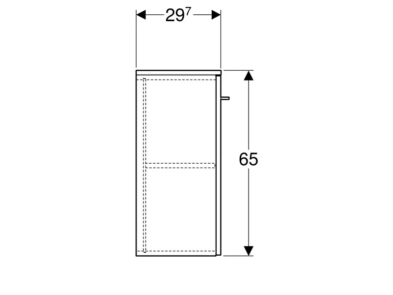 Geberit Selnova Square bočni ormarić, orah,33x65x29,7 cm 501.274.00.1 