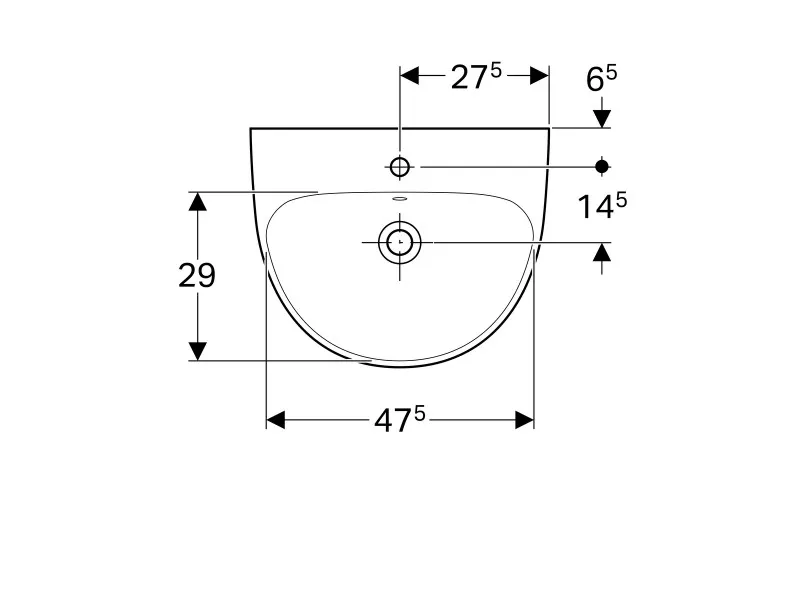 Geberit Selnova umivaonik, 55x44 cm 500.315.01.1 