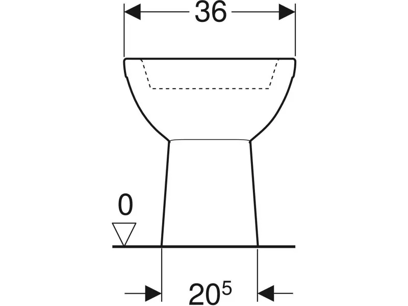 Geberit Selnova wc šolja za monoblok, podna, vertikalni odvod 500.281.01.1 