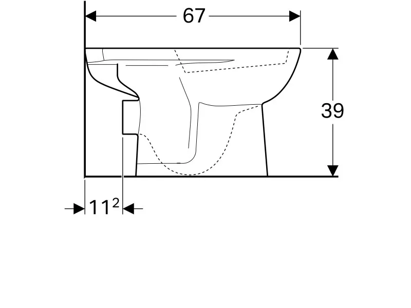 Geberit Selnova wc šolja za monoblok, podna, horizontalni odvod 500.282.01.1 