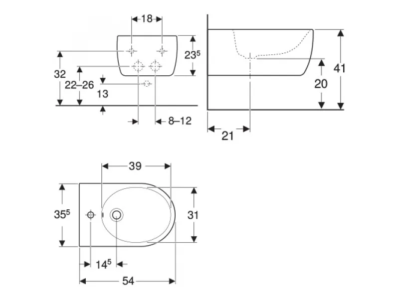 Geberit  iCon konzolni bide 234000000 