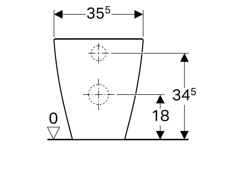 Geberit  iCon podna wc šolja, back to wall, rimfree 214020000 