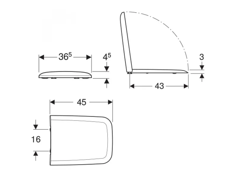 Geberit iCon Square wc daska, soft close 571910000 