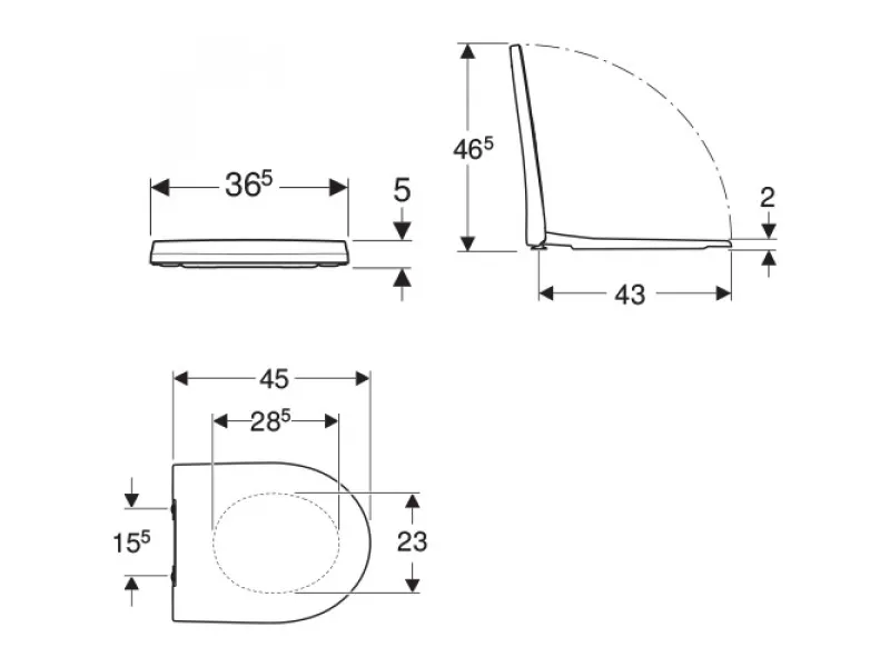 Geberit iCon wc daska,  soft close, slim 574950000 