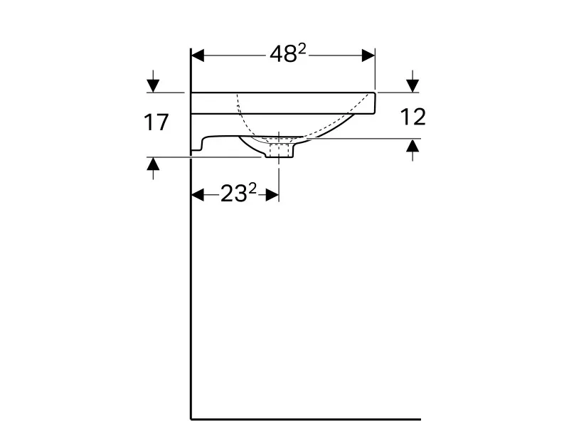 Geberit Acanto umivaonik, 60x48,2 cm 500.620.01.2 