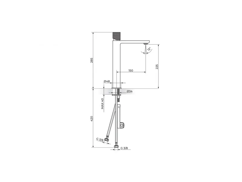 Stolz Baterija za lavabo  L     230109BG 