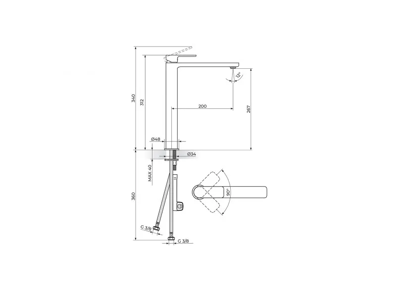 Stolz Baterija za lavabo  XL     230501G 