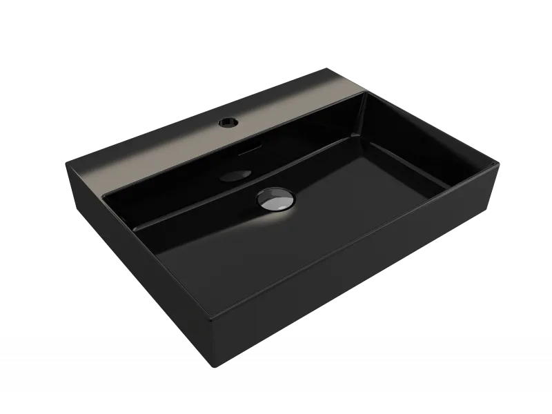 BOCCHI MILANO 60 CM SA RUPOM LAVABO SJAJNA CRNA 1376-005-0126 