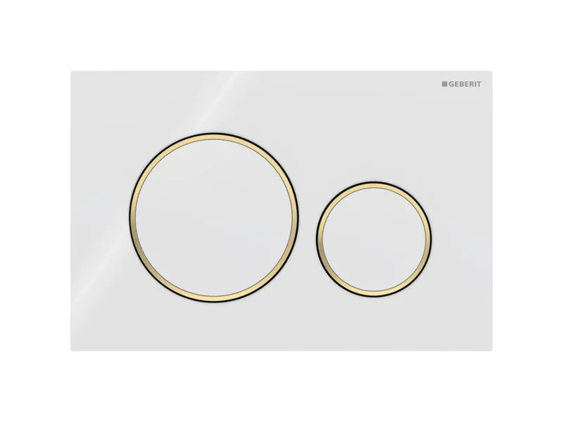 Geberit Tipka Sigma20 115.882.Kk.1 Bela/Pozlacena/Bela 