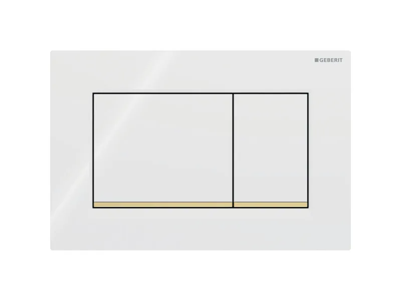 Geberit Tipka Sigma30 115.883.Kk.1 Bela/Pozlacena/Bela 