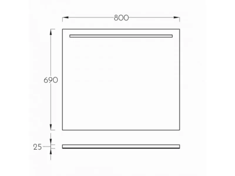 PINO ART SIGMA ART OGLEDALO 80 LED 0456 