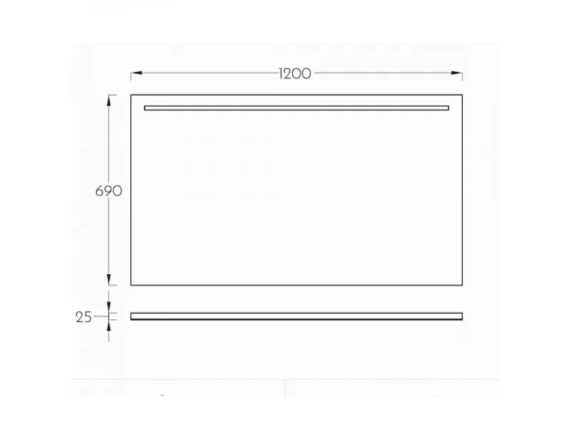 PINO ART SIGMA ART OGLEDALO 120 LED 0480 