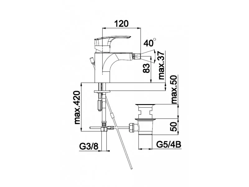 Herz Elite Baterija Za Bide E50 Sa Podsklopom Sifona 00586 