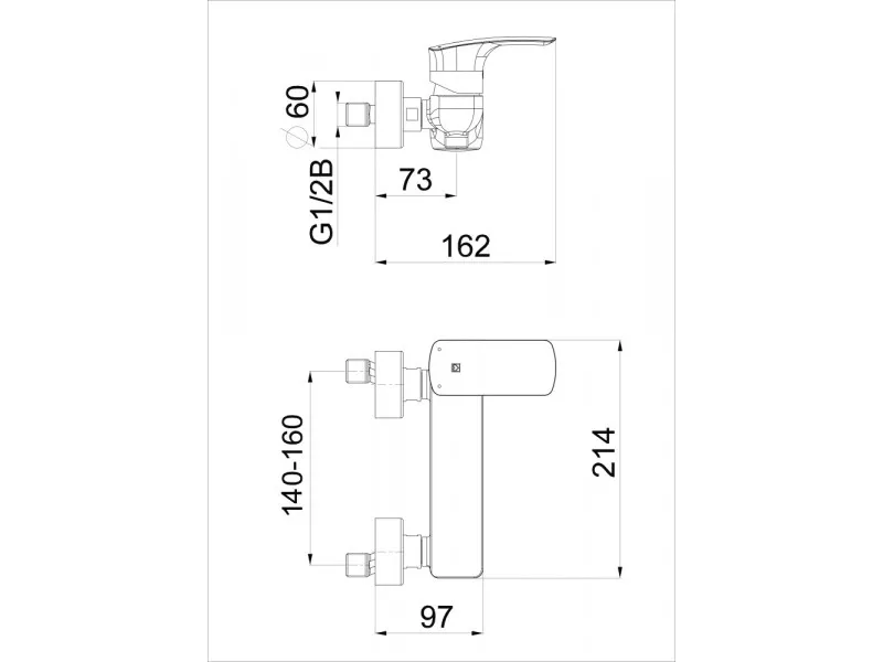 Herz Elite Black Baterija Za Tus Kadu E40B Crna 00485B 