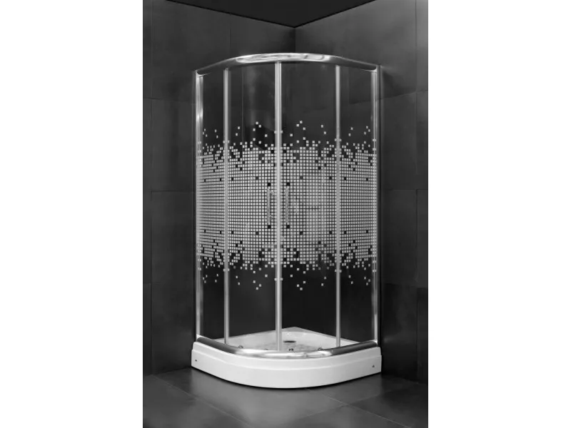Minotti Tus kabina R80x185 staklo sa kvadraticima 5mm JAK5281 