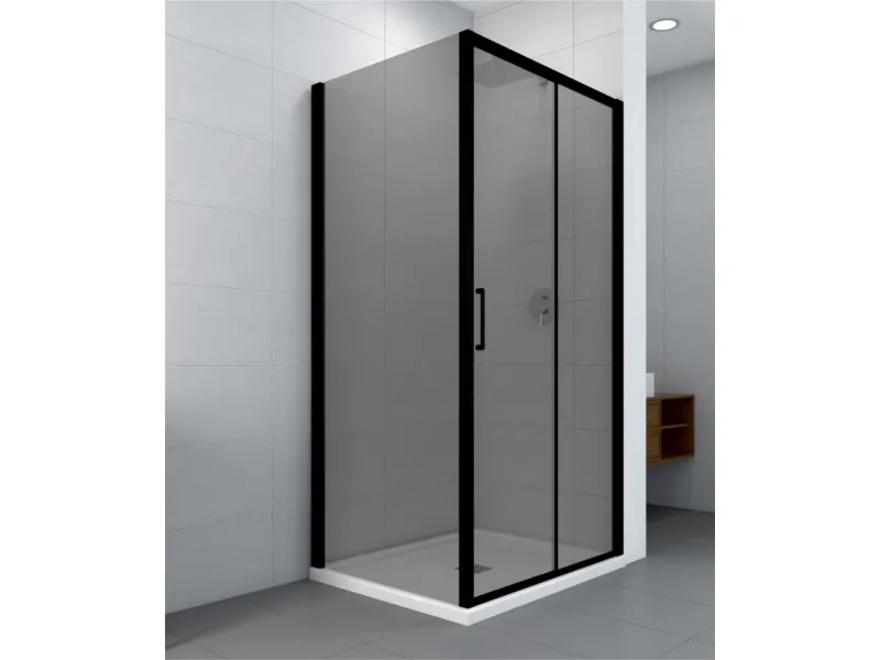 Concept tus kabina atlas black 100x90x195cm 6mm providno staklo C-02-B4100/B4090 