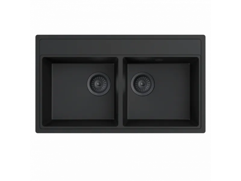 Milo Granitna sudopera MILO METRO 76x44 Lava stone sa sifonom dupla MET.L.2KBO 