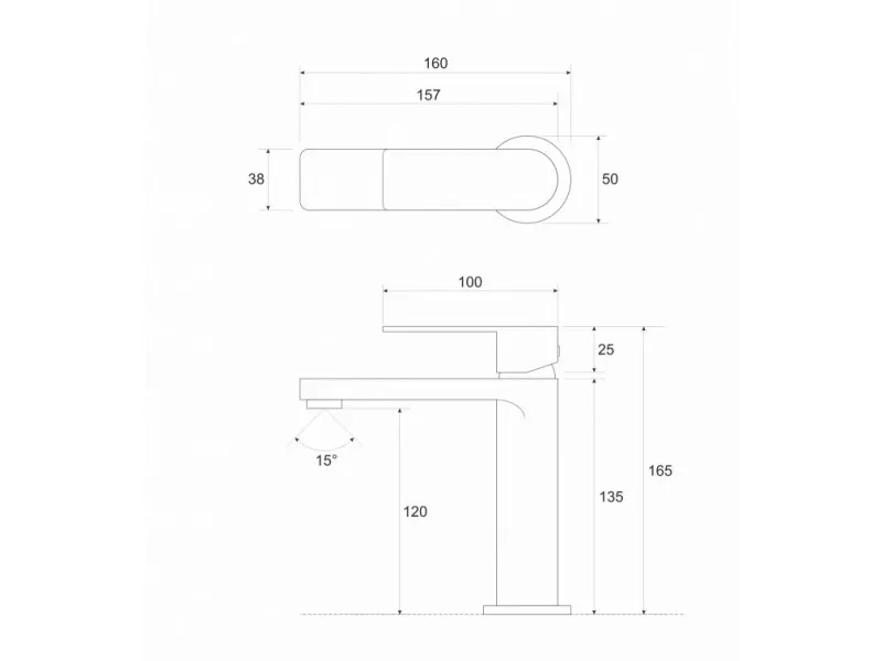 Cop Baterija za lavabo COPEN NOOK hrom C-01-100CR 
