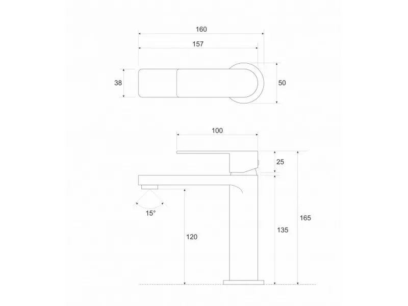 Cop Baterija za lavabo COPEN NOOK mat crna / rose gold C-01-100MB/RG 